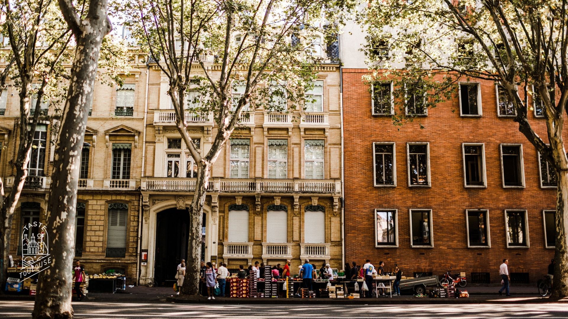 Marché Cristal on the Boulevard Strasbourg. Taste of Toulouse Zoom virtual background.