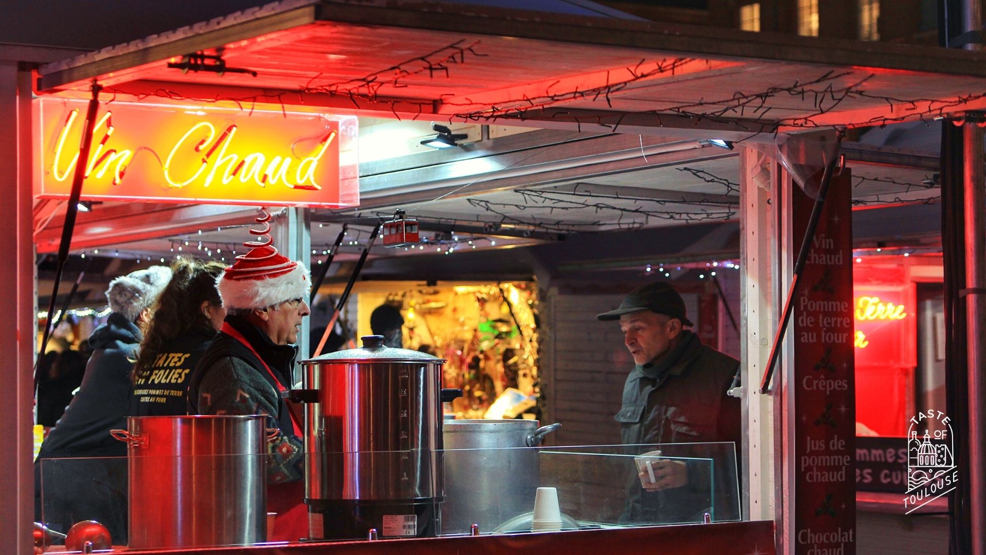 "Vin chaud" mulled wine at the Toulouse Christmas Market. 