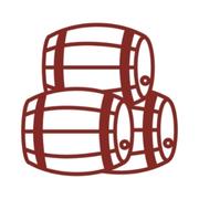 Stack of wine barrels