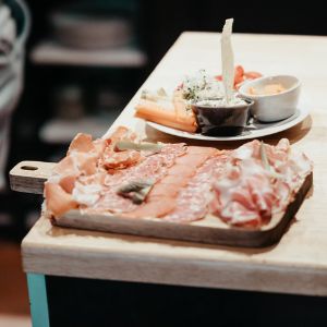 Locally-sourced charcuterie platter