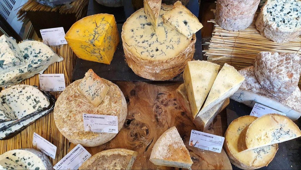 Selection of French cheeses