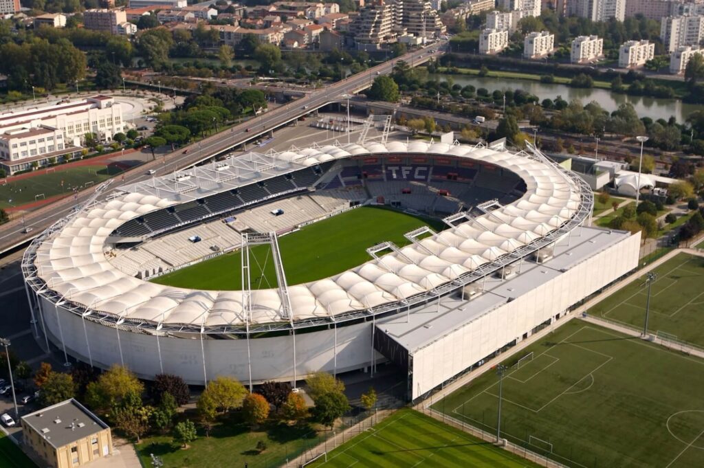Rugdy Stadium De Toulouse aerial view