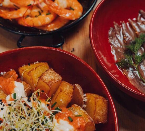 A Taula close up dishes
