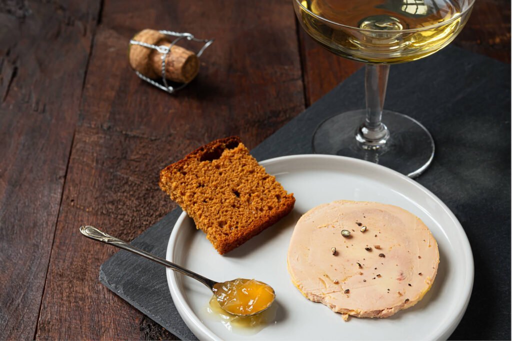 Foie gras and champagne